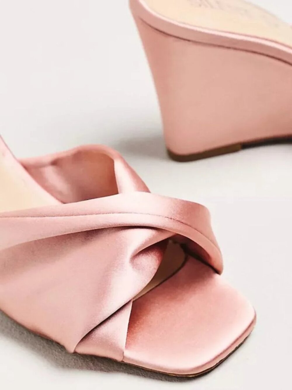 Silent D Katia Wedges, Pink Satin, EU 37/US 6-6.5 - Picture 3 of 3